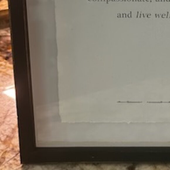 NWT Modern Contemporary Glass Framed Inspirational Quote Wall Sign Art Print - Picture 5 of 9